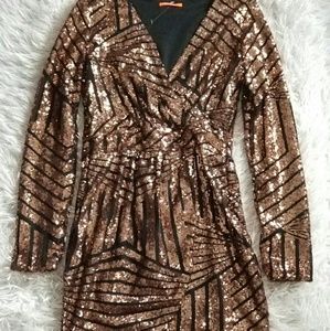 Black and Bronz/gold  party or formal dress